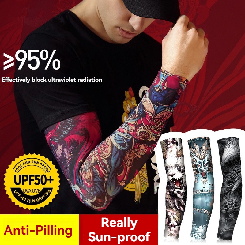 Fishing Net - Lengan Tato Musim Panas Es Sutra