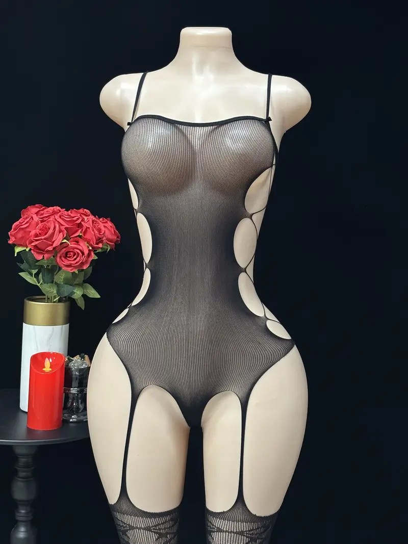 Jumpsuit Stoking Seksi dengan  - Fishing Net ulasan dan harga