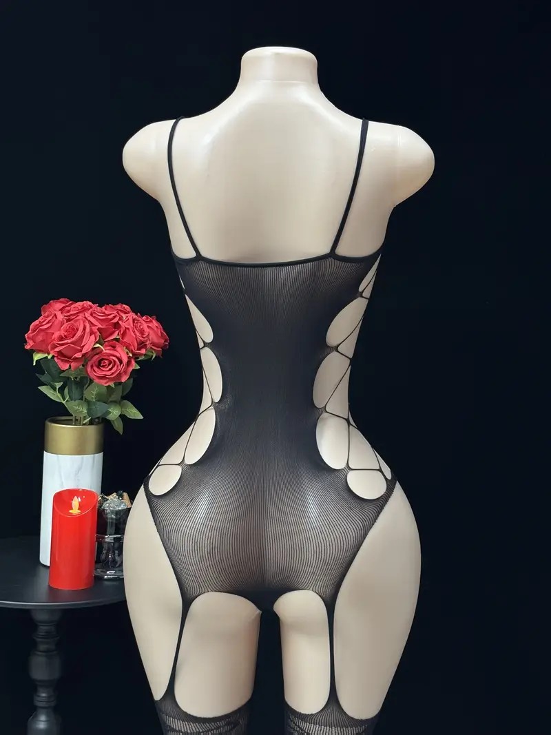 Jumpsuit Stoking Seksi dengan  - Fishing Net ulasan dan harga