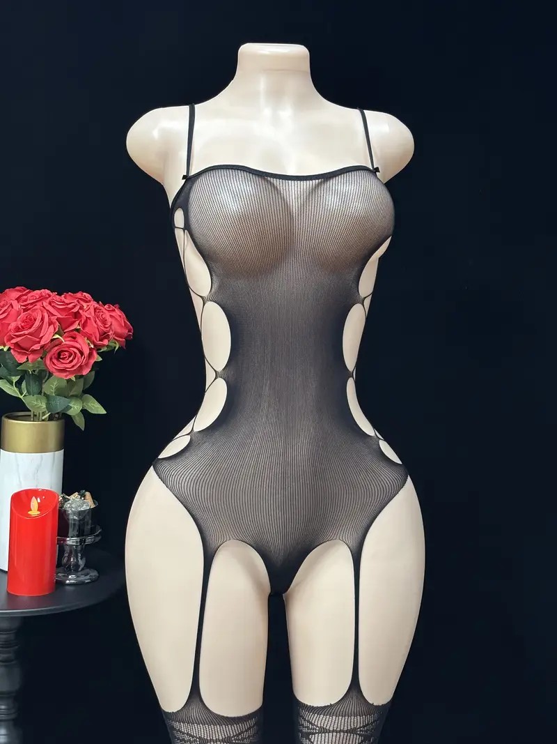 Jumpsuit Stoking Seksi dengan  - Fishing Net ulasan dan harga