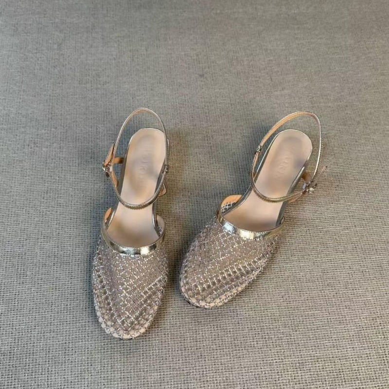 Sandal Wanita Model Baotou Ber - Fishing Net ulasan dan harga